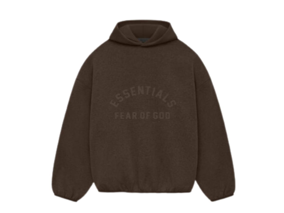 Fear of God Fear of God Essentials Nylon Fleece Hoodie Heather Wood-Wood (SS24)