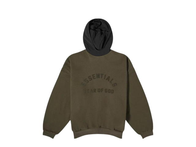 Fear of God Fear of God Essentials Nylon Fleece Hoodie 'Ink/Jet Black' (FW23) - view 1