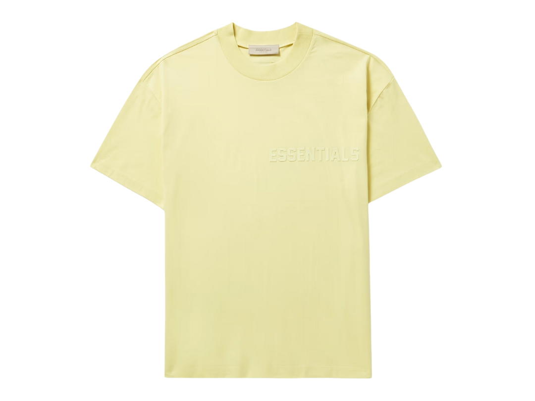 Fear of God Fear of God Essentials Oversized Logo-Flocked Cotton-Jersey T-Shirt Yellow