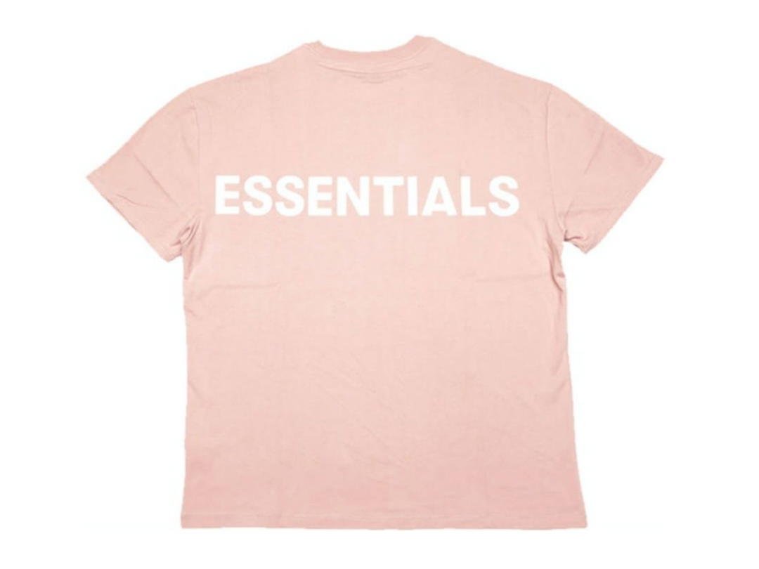 Fear of God Fear of God ESSENTIALS Pink Logo Boxy T-Shirt Blush