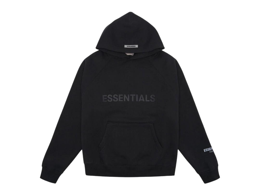 Fear of God Fear of God Essentials Pullover Hoodie Applique Logo Dark Slate Stretch Limo Black (SS20)