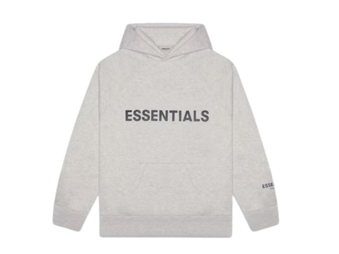 Fear of God Fear of God Essentials Pullover Hoodie Applique Logo Heather Oatmeal