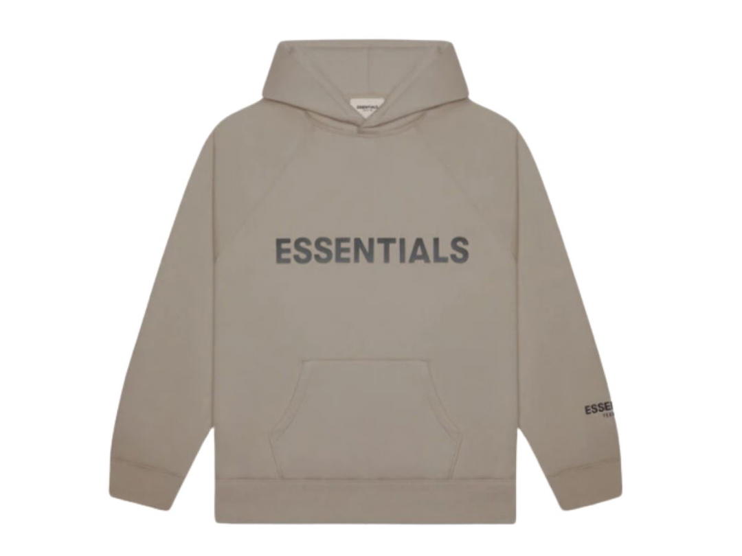 Fear of God Fear of God Essentials Pullover Hoodie Applique Logo Taupe