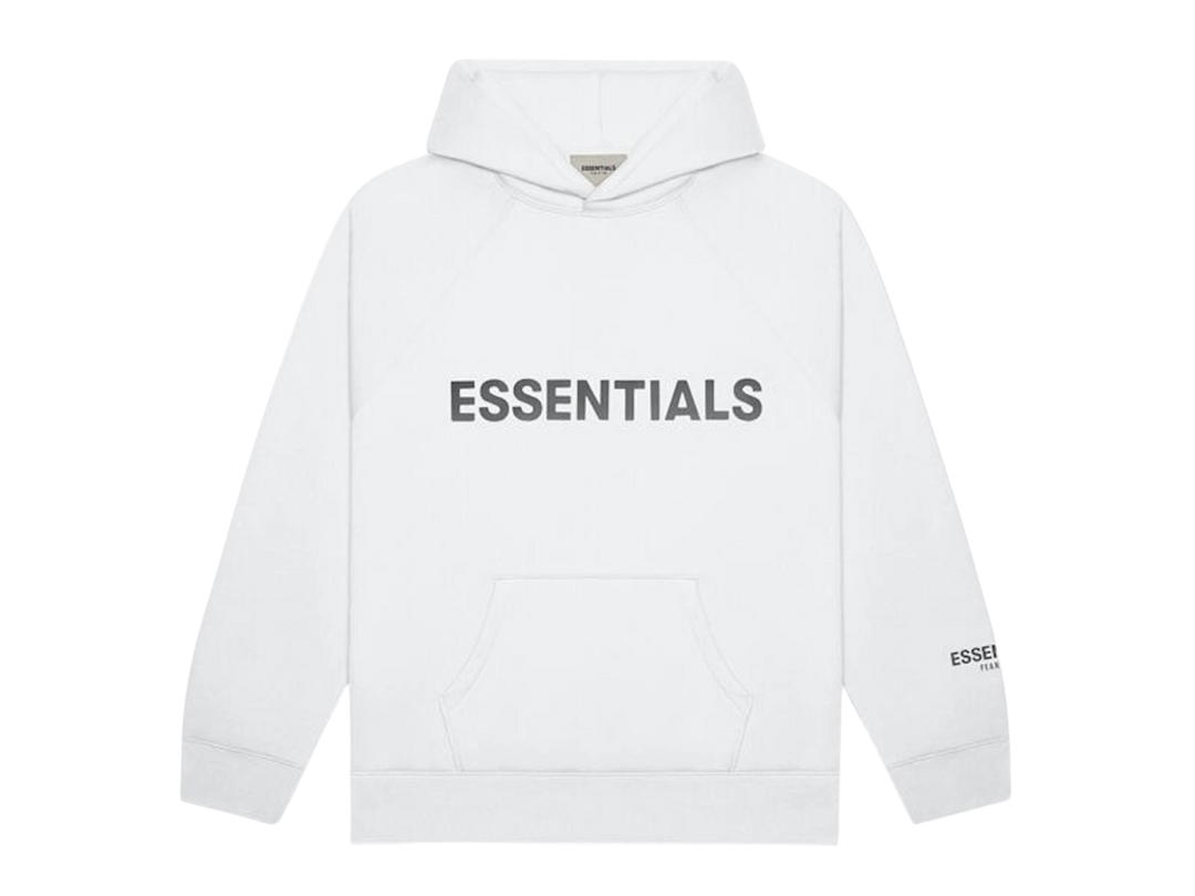 Fear of God Fear of God Essentials Pullover Hoodie Applique Logo White (SS20)