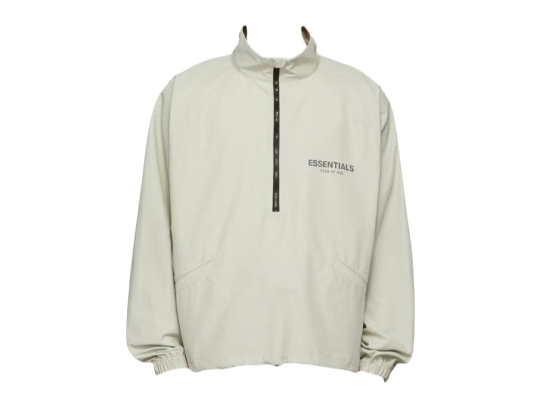Fear of God Fear of God Essentials SSENSE Exclusive Half-Zip Track Jacket Concrete