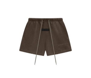Buy Fear of God Essentials Sweatshort Heather Wood (SS24) at Sasom – Authentic and Ready to Ship