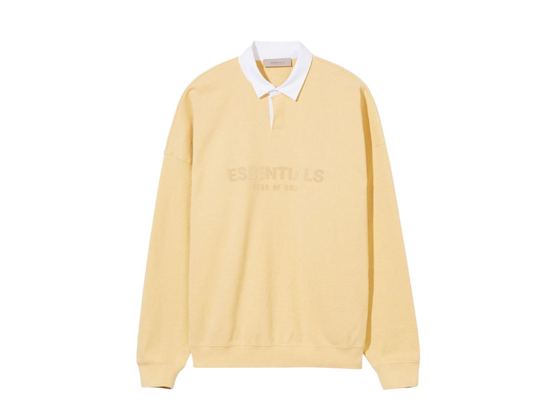 Fear of God Fear of God Essentials Waffle Knit Cotton-Blend Polo Light Tuscan