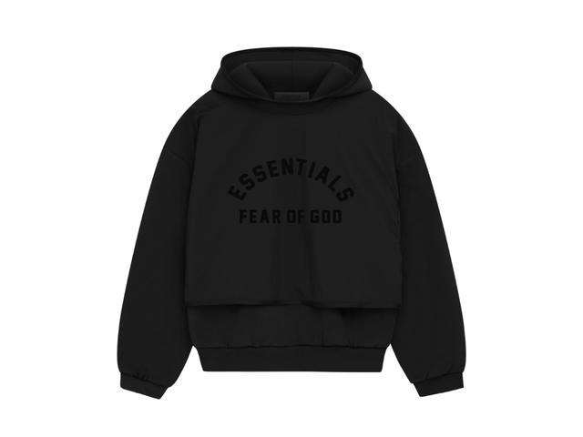 Fear of God Fear of God Essentials Nylon Fleece Hooded Sweater Jet Black/Jet Black (SP24) - view 1