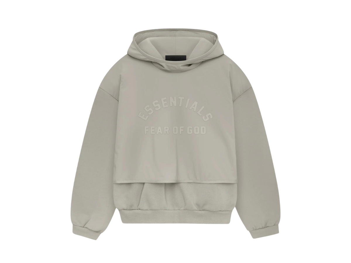 Fear of God Fear of God Essentials Nylon Fleece Hooded Sweater Seal/Seal (SP24)