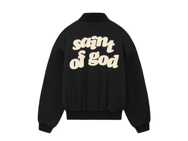 Fear of God Fear of God x Saint Mxxxxxx Saint Of God Varsity Jacket Black - view 2