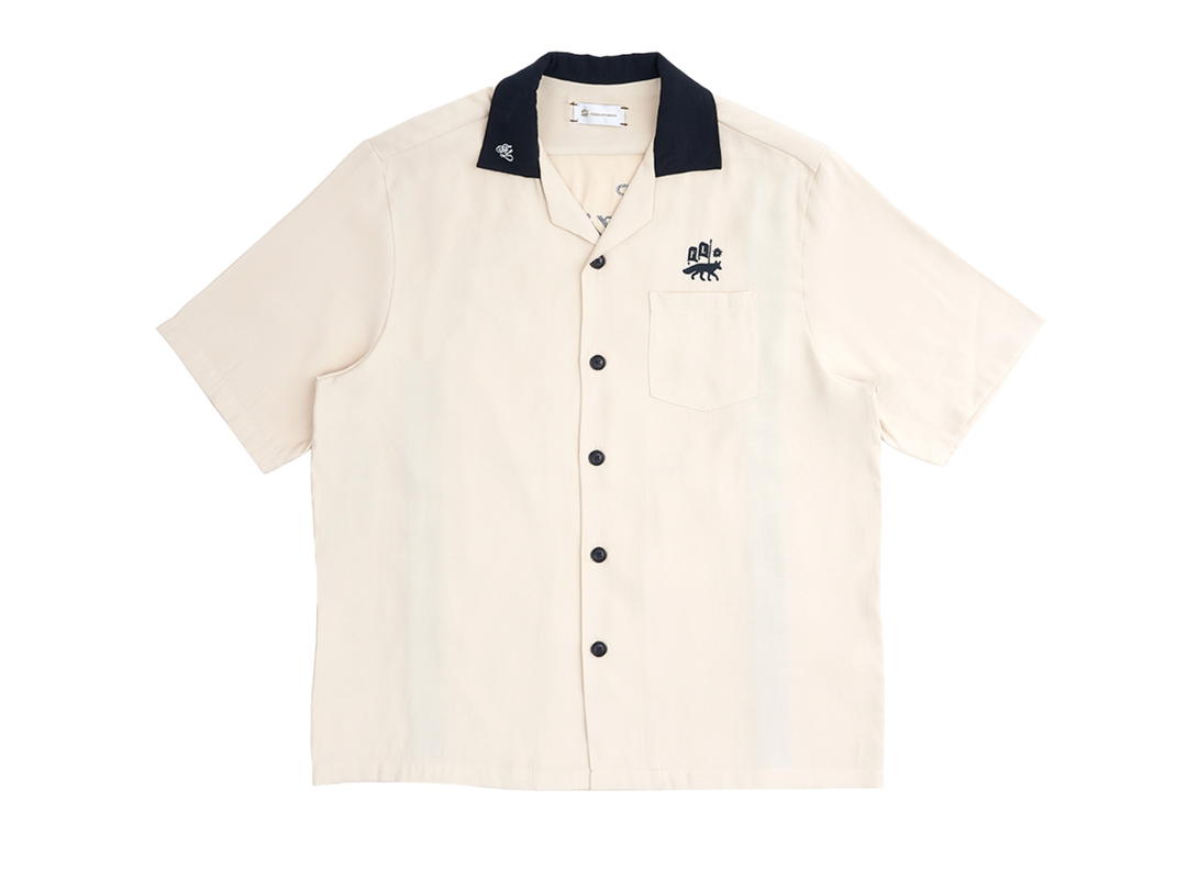 Fearlessness Fearlessness Golf Club Bowling Shirt Beige