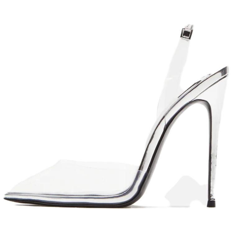 Kith KITH Leather Slim Heel High Heels Women's Silver