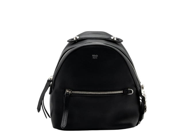 Fendi Fendi By The Way Backpack Leather Crystal Black - view 1