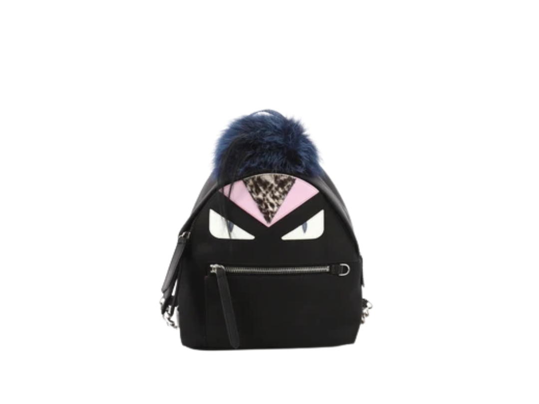 Fendi Fendi Monster Backpack Mini Black