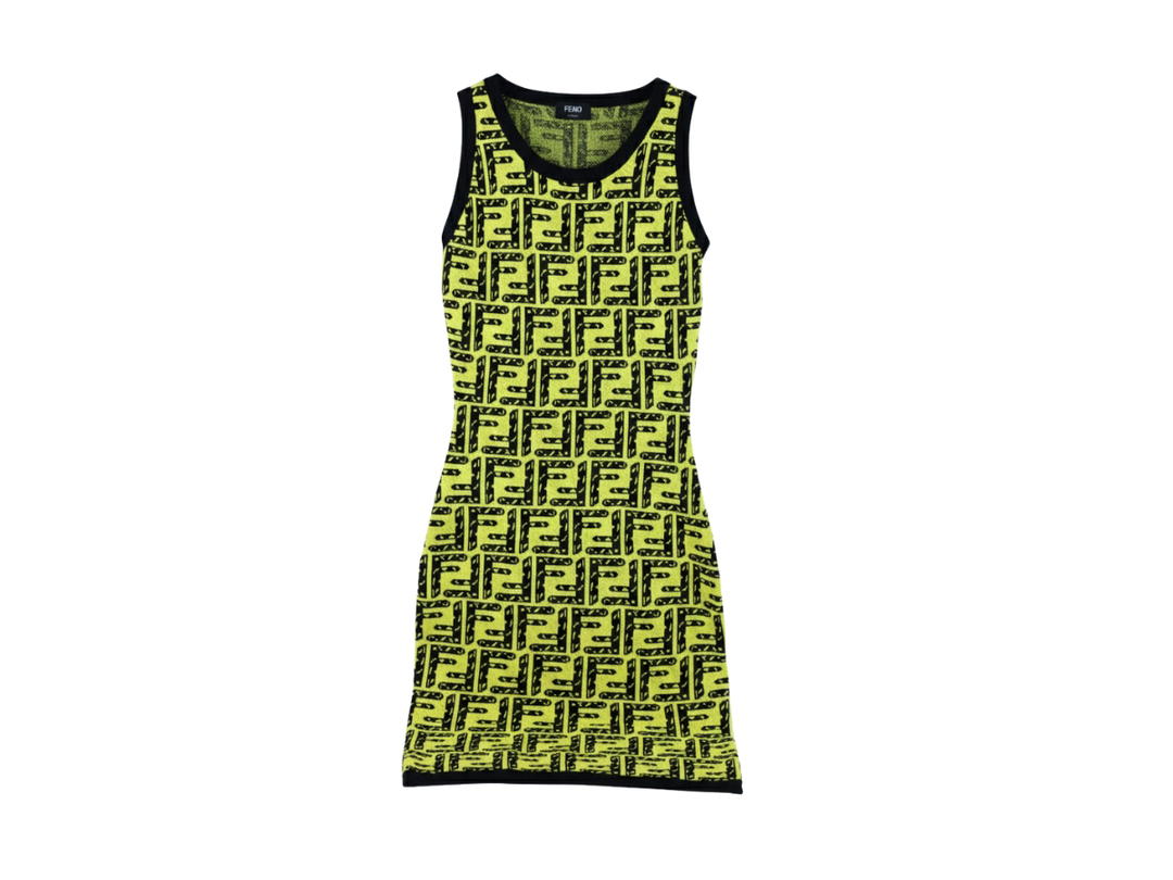Fendi Fendi Sleeveless Dresses Black Yellow (W)