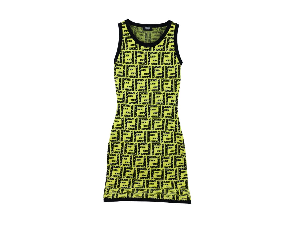 Fendi Fendi Sleeveless Dresses Black Yellow (W)