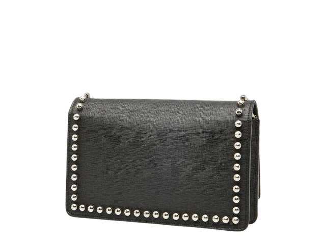 Fendi Fendi Studded Karlito Chain Wallet Black - view 2