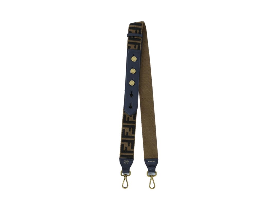 Fendi Fendi Zucca Canvas Bag Strap Brown