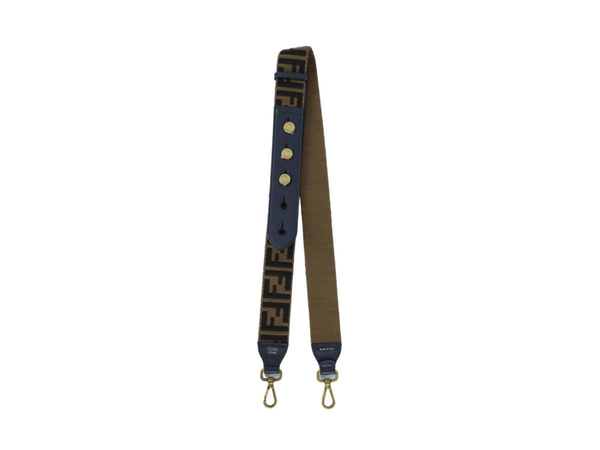 Fendi Fendi Zucca Canvas Bag Strap Brown