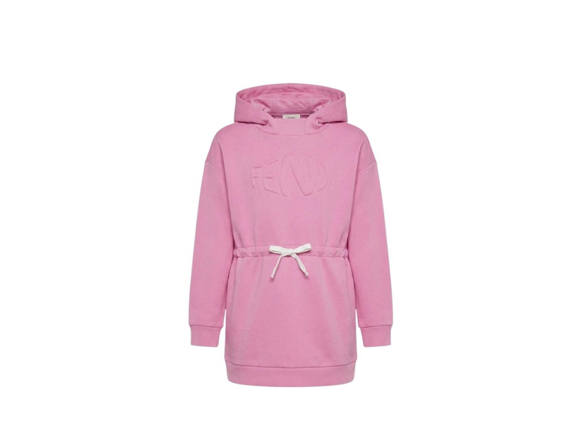 Fendi Fendi Debossed-logo Drawstring Hoodie Pink
