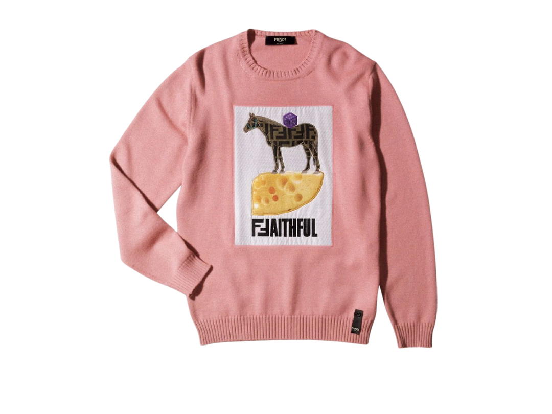 Fendi Fendi False Logo Art Pink