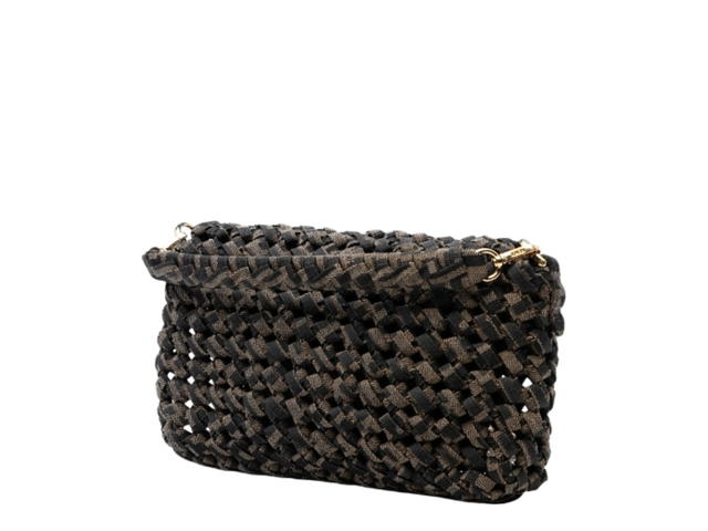 Fendi Fendi Baguette Satchel Canvas Zucca Black Brown - view 2