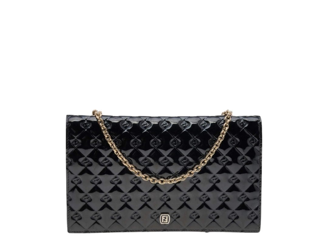 Fendi Fendi Fendilicious Wallet On Chain Black