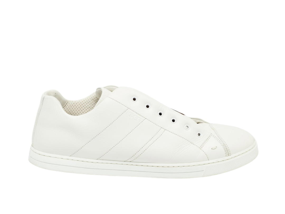Fendi Fendi Zucca Elastic Band Slip On Sneakers White