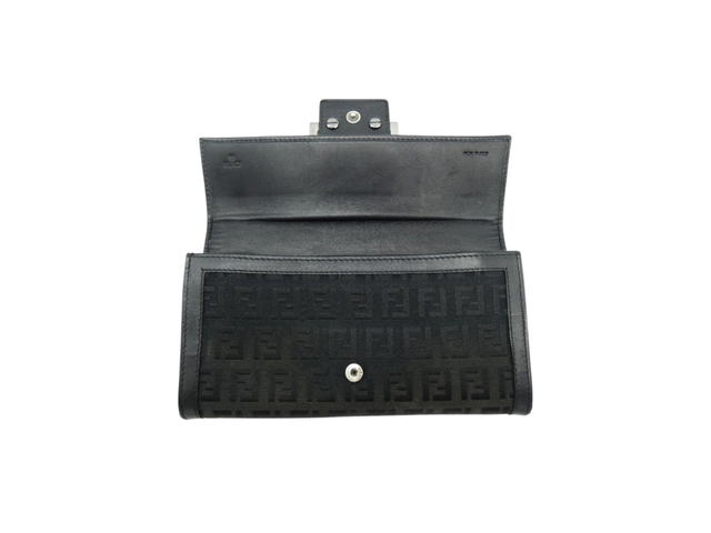 Fendi Fendi Zucca Brown Leather Long Continental Wallet - view 3