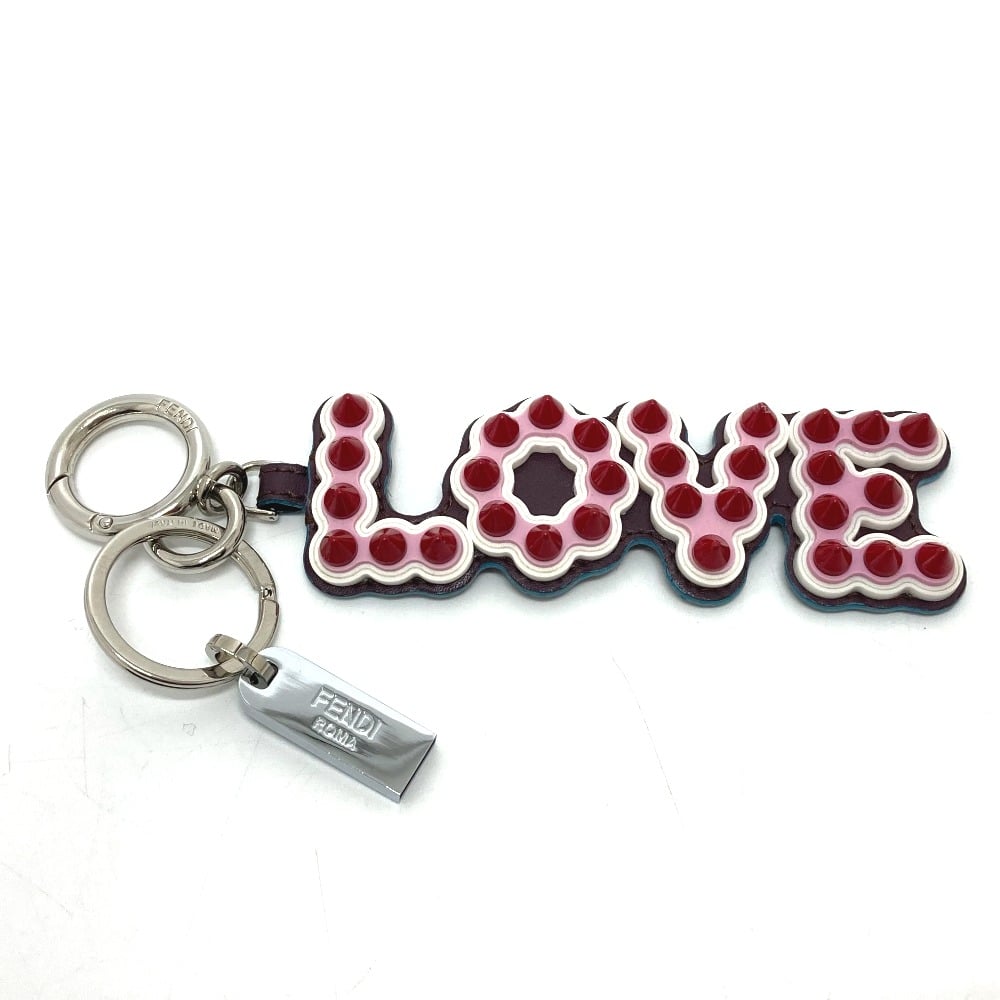 Fendi FENDI 12473513 logo With studs USB Key ring charm Key Holder Multicolore
