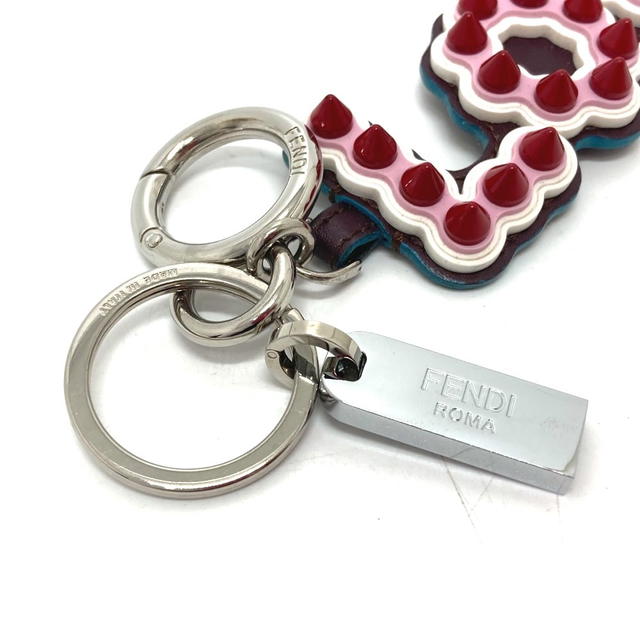 Fendi FENDI 12473513 logo With studs USB Key ring charm Key Holder Multicolore - view 3