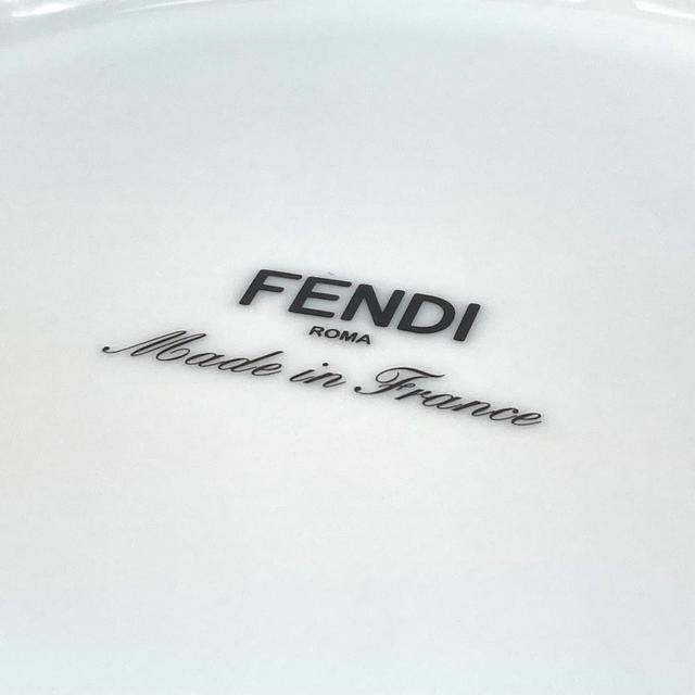 Fendi FENDI 7AC045 White Porcelain Tableware Interior Orlock plate 2 piece set Unused - view 3