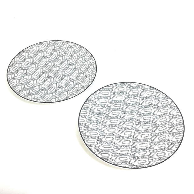 Fendi FENDI 7AC047 Porcelain Tableware Set of 2 Oorlock plates The dishes Unused - view 1
