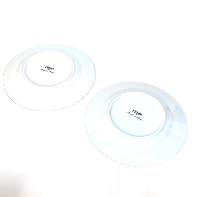 Fendi FENDI 7AC047 Porcelain Tableware Set of 2 Oorlock plates The dishes Unused - view 2