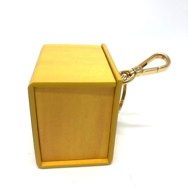 Fendi FENDI 7AR894 logo/accessories mini box charm Key Holder yellow/GoldHardware - view 3