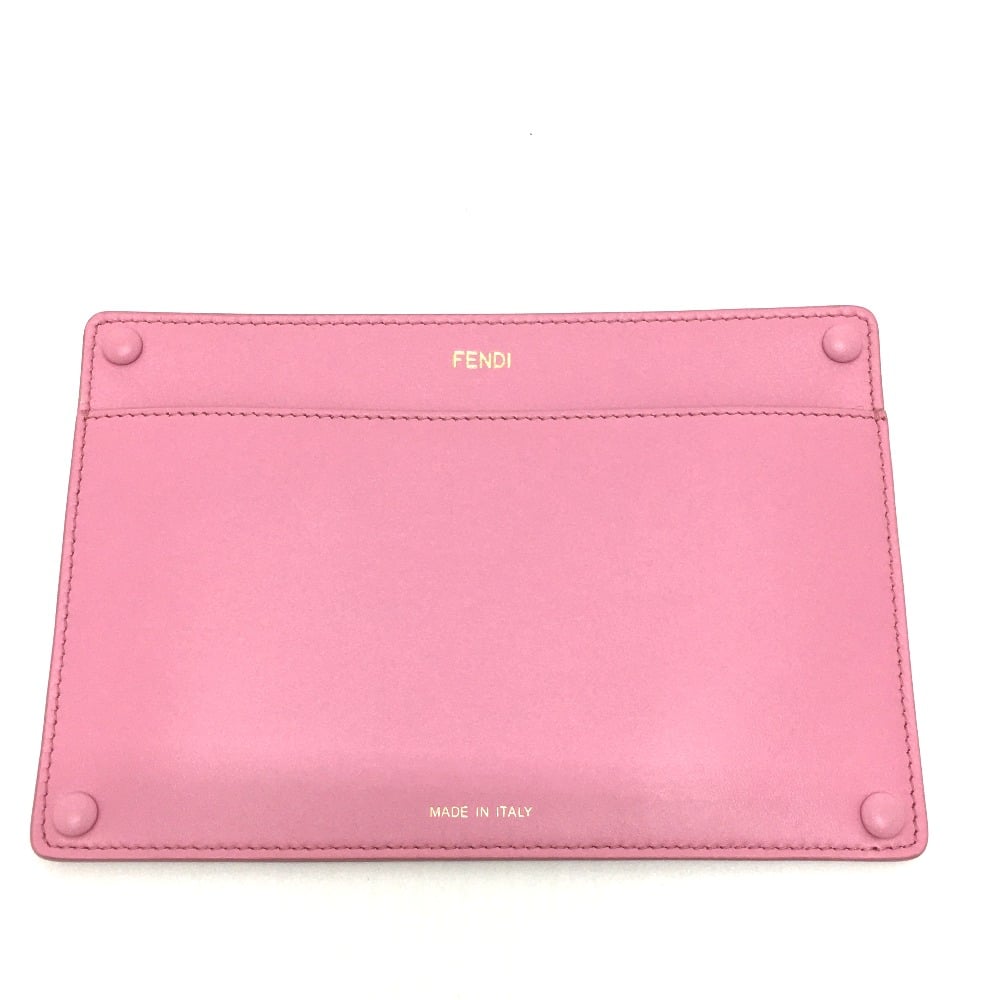 Fendi FENDI 7AR907 Peek-a-boo bag-in Pocket flat Pouch Leather pink