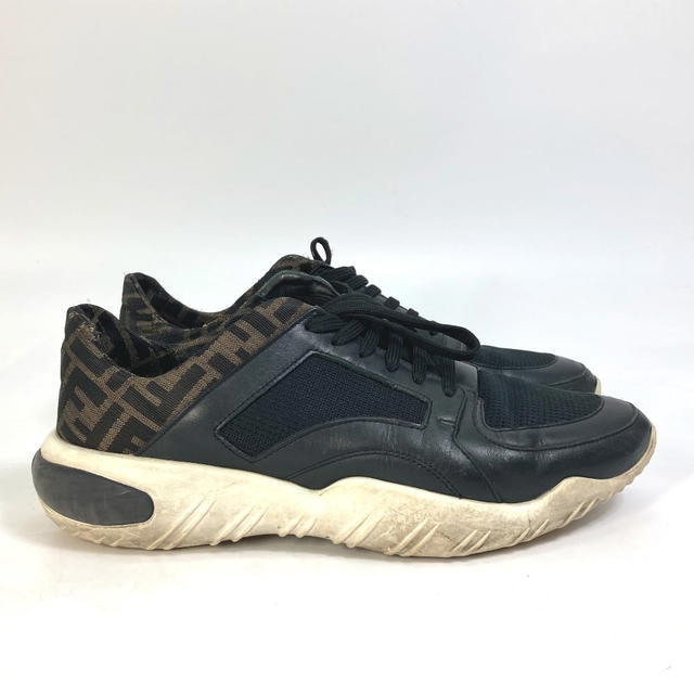 Fendi FENDI 7E1304 Dadd sneakers Zucca mesh Shoelace sneakers Leather Brown/Black - view 4