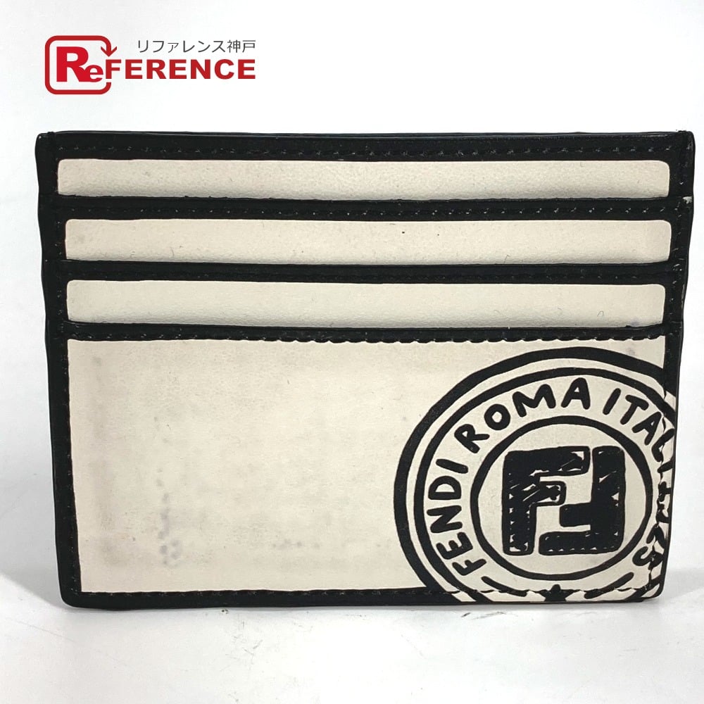 Fendi FENDI 7M0164 Joshua Vides Collaboration logo Pass Case Card Case Card Case