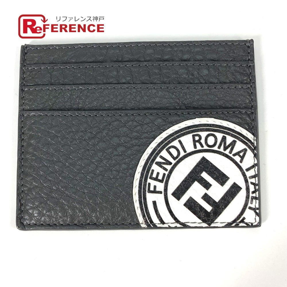 Fendi FENDI 7M0164 Logo Bicolor name card holder Pass case Card Case