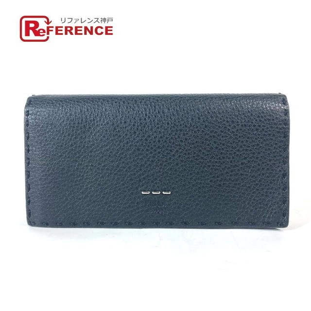 Fendi FENDI 7M0186 stitch Selleria Bifold long wallet Long Wallet Leather Black - view 1