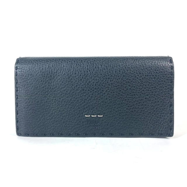 Fendi FENDI 7M0186 stitch Selleria Bifold long wallet Long Wallet Leather Black - view 2
