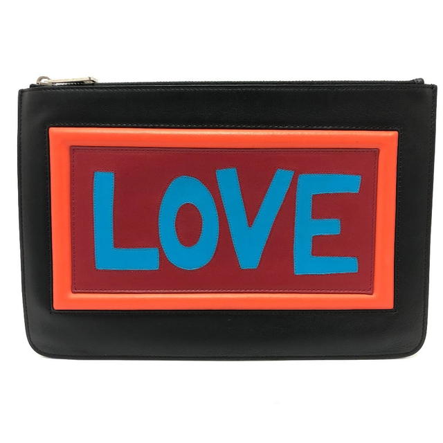 Fendi FENDI 7N0078 LOVE Clutch bag Leather Black/Multicolore - view 2