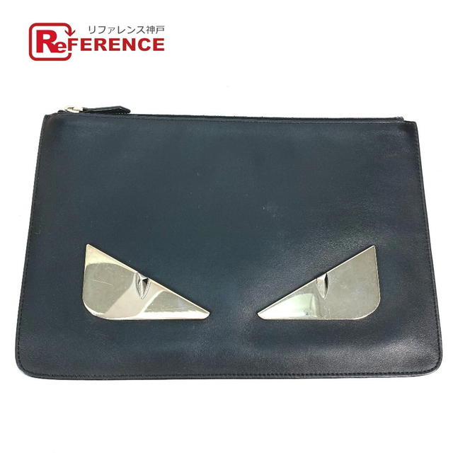 Fendi FENDI 7N0078 Monster Bugs pouch bag Clutch bag Leather Black - view 1