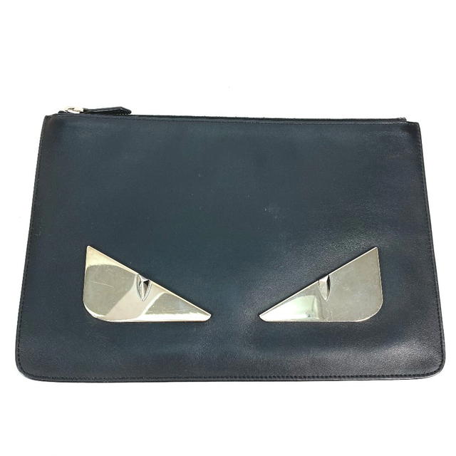 Fendi FENDI 7N0078 Monster Bugs pouch bag Clutch bag Leather Black - view 2