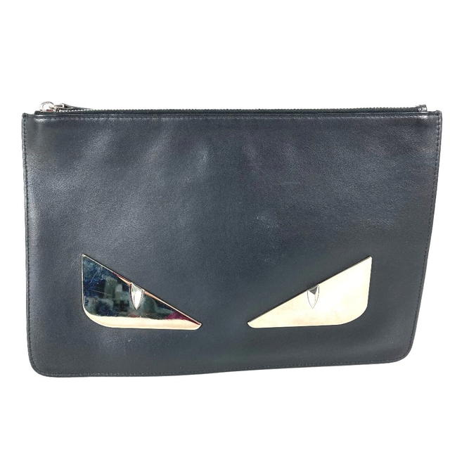 Fendi FENDI 7N0078 Monster Bugs pouch bag Clutch bag Leather Black - view 3