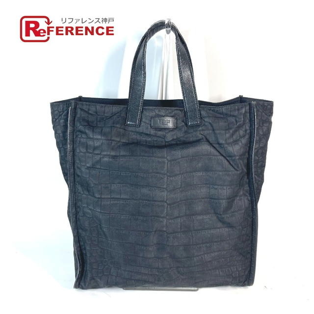 Fendi FENDI 7VA367 logo Shoulder Bag Vertical Tote Bag Nylon / Leather Black - view 1