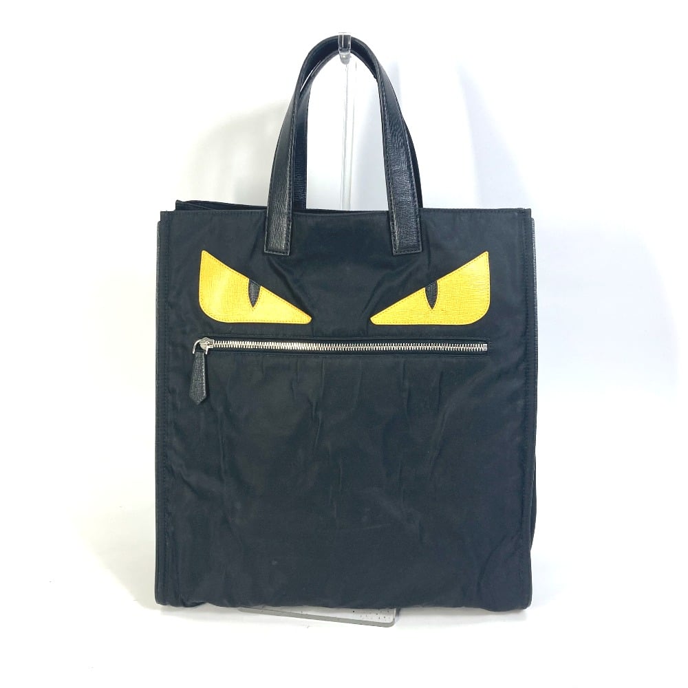 Fendi FENDI 7VA367 Monster Bugs Bag Tote Bag Nylon Black/yellow