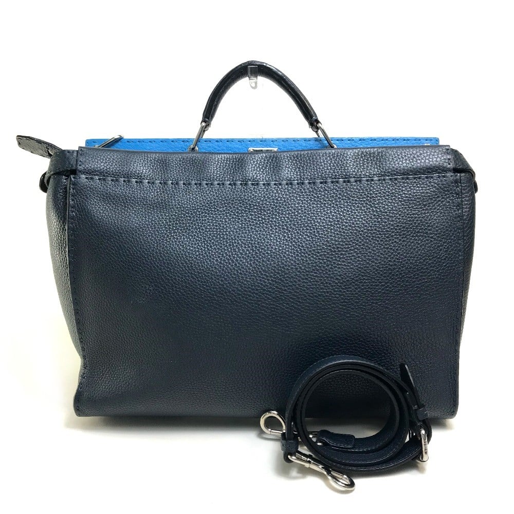 Fendi FENDI 7VA388 Selleria Peekaboo 2WAY Shoulder Bag Business bag Navy x Blue