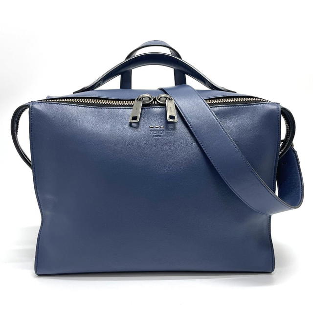 Fendi FENDI 7VA400 2 type handle Briefcase 2WAY Shoulder Bag Business bag Leather Navy - view 1