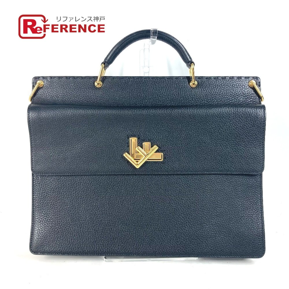 Fendi FENDI 7VA462 Hand Bag Tote Bag Briefcase Double Face Selleria FF Business bag